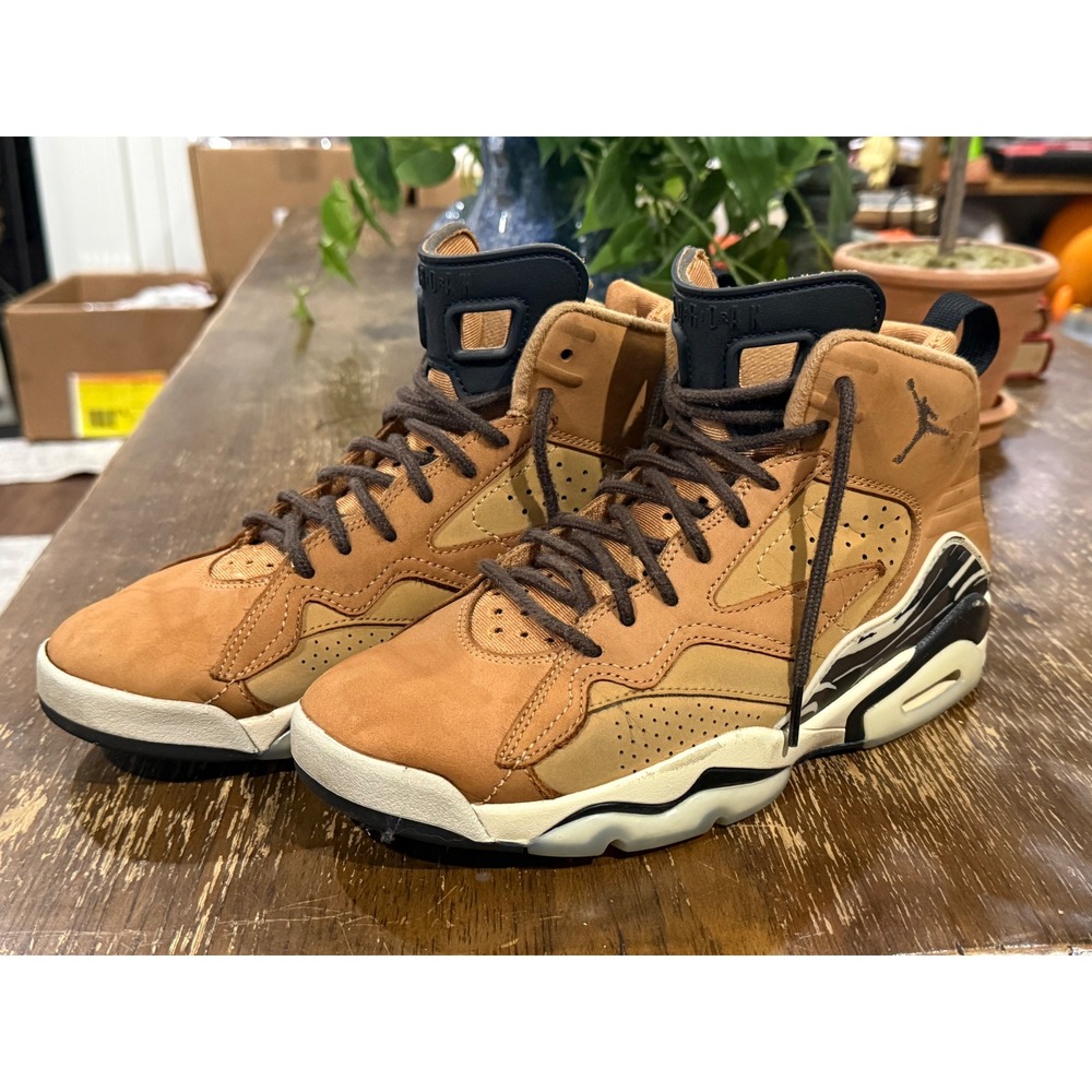 Jordan MVP Wheat Brown Black Sail Sneakers DZ4475-200 Mens Size 8